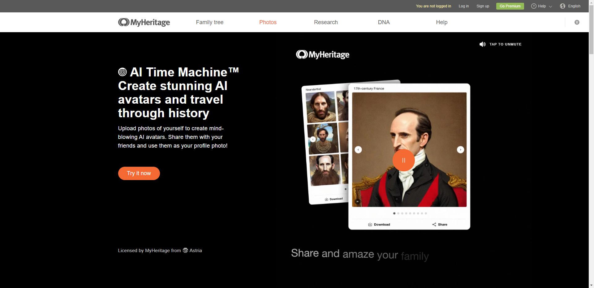 MyHeritage AI Time Machine™
