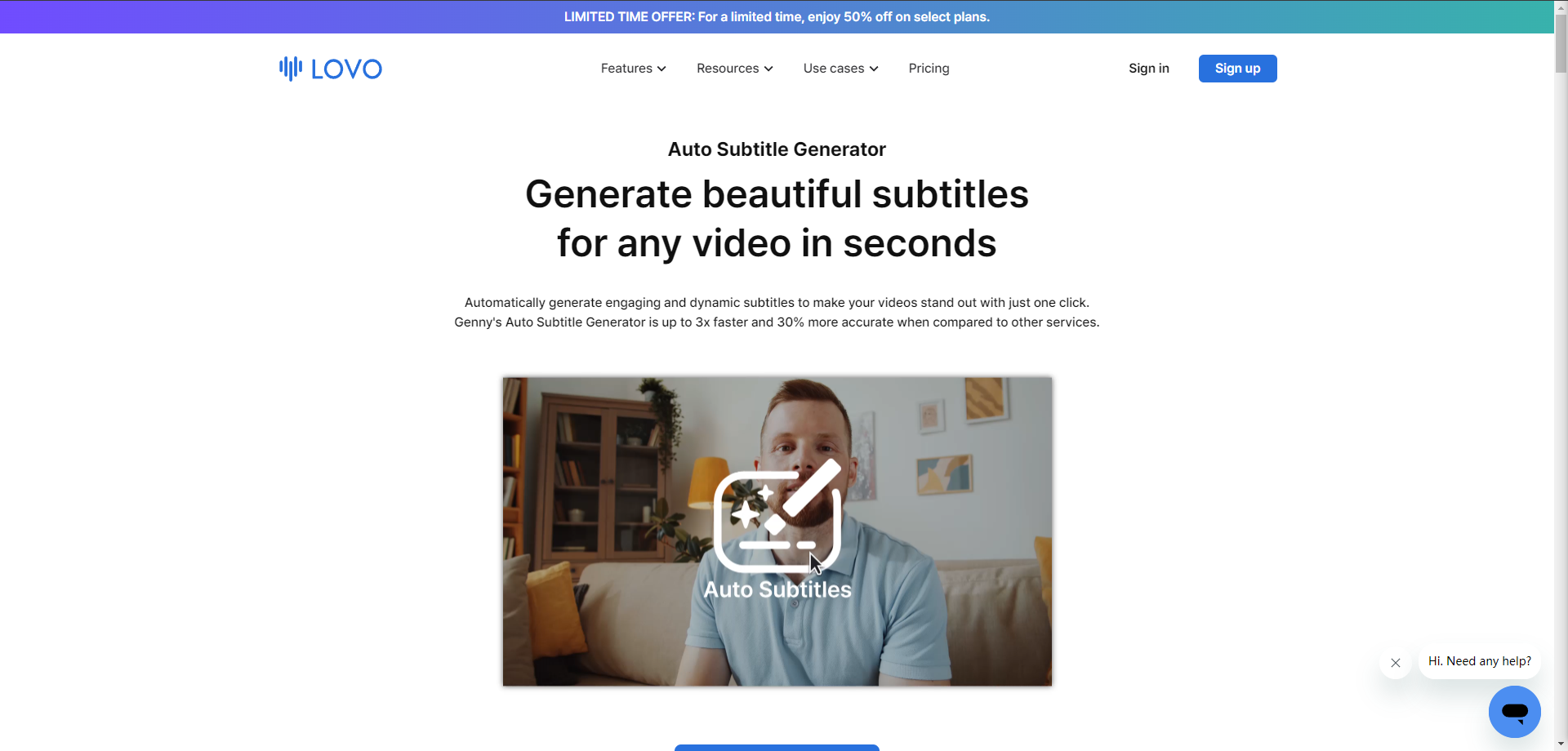 Auto Subtitle Generator by LOVO