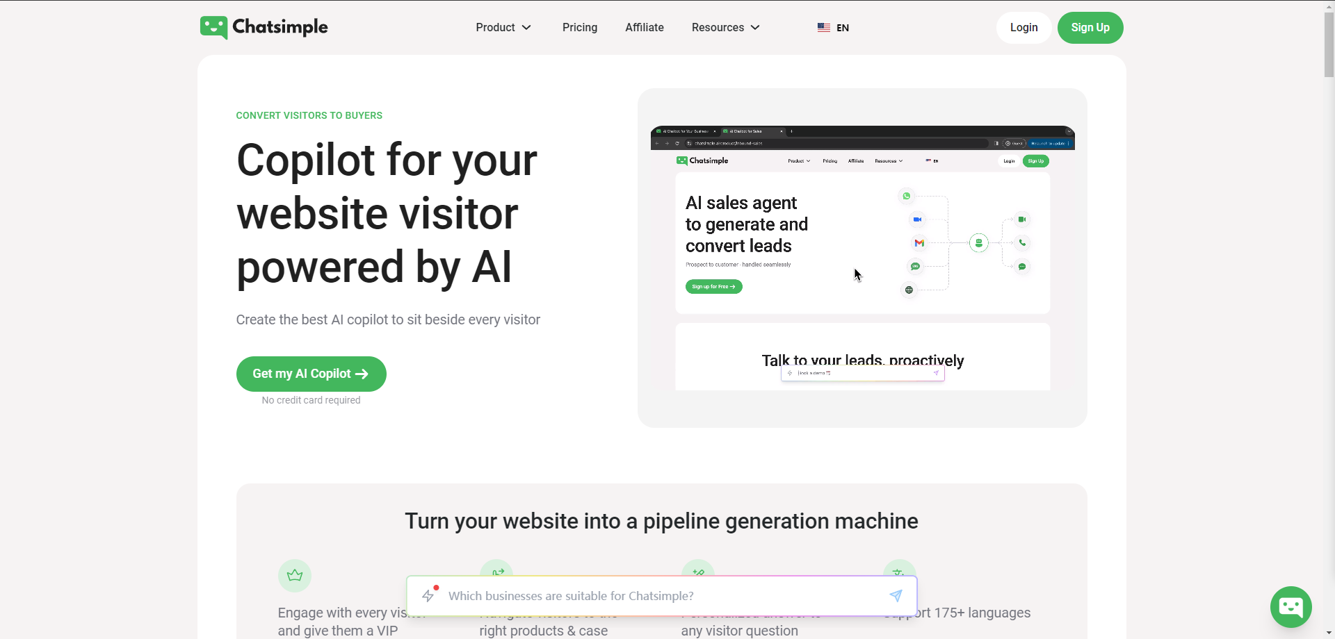 Chatsimple: AI search for your business